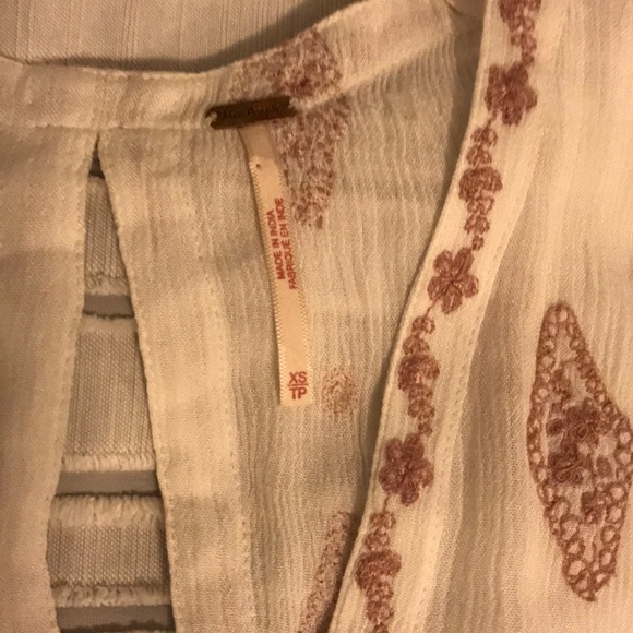 FREE PEOPLE Diamond Embroidered Babydoll Tank - Picture 8 of 8